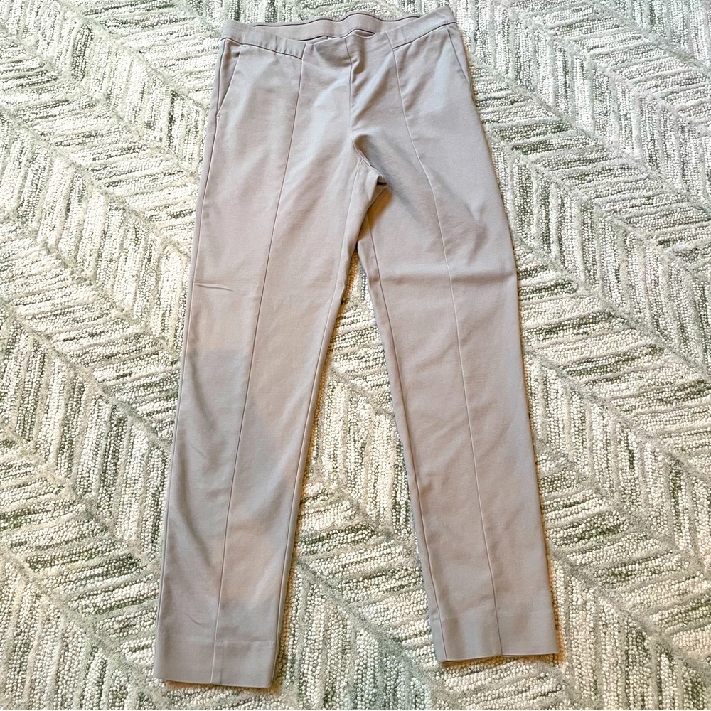 J. Jill Essential Slim Ankle Pockets Tall Pull On Flat Front Cotton Stretch Pant